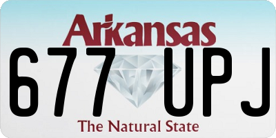 AR license plate 677UPJ