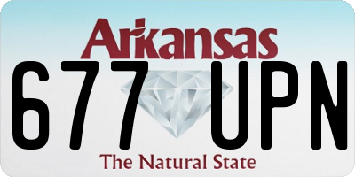AR license plate 677UPN