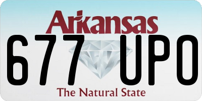 AR license plate 677UPO