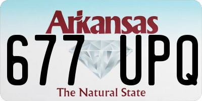 AR license plate 677UPQ