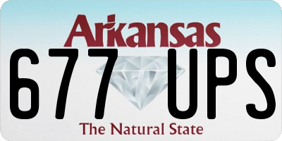AR license plate 677UPS