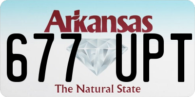AR license plate 677UPT
