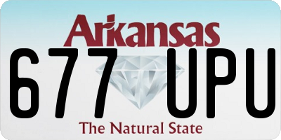 AR license plate 677UPU