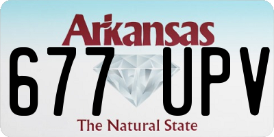 AR license plate 677UPV