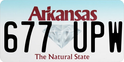 AR license plate 677UPW