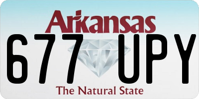 AR license plate 677UPY