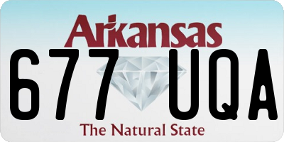 AR license plate 677UQA