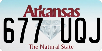 AR license plate 677UQJ