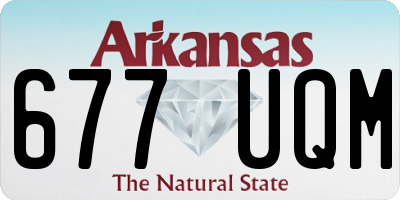 AR license plate 677UQM