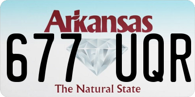 AR license plate 677UQR