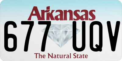 AR license plate 677UQV