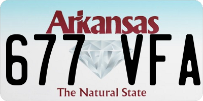 AR license plate 677VFA