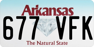 AR license plate 677VFK