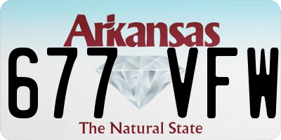 AR license plate 677VFW