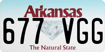 AR license plate 677VGG