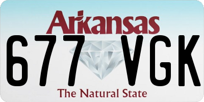 AR license plate 677VGK