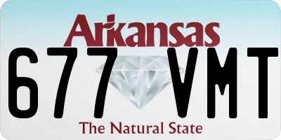 AR license plate 677VMT