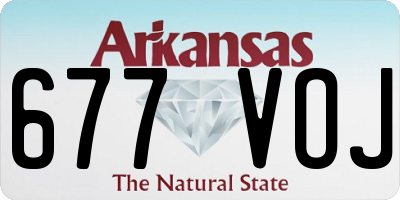 AR license plate 677VOJ