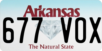 AR license plate 677VOX