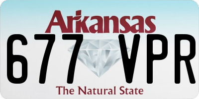 AR license plate 677VPR