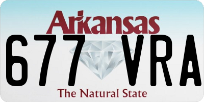 AR license plate 677VRA