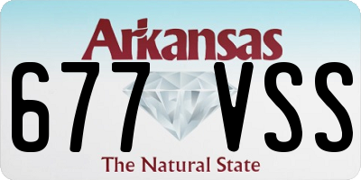 AR license plate 677VSS