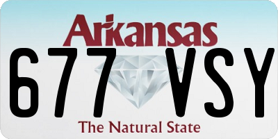 AR license plate 677VSY