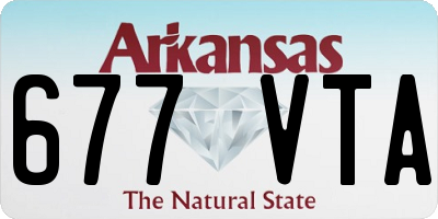 AR license plate 677VTA