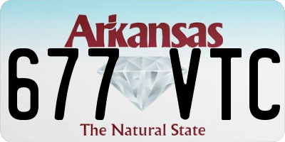 AR license plate 677VTC