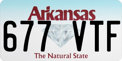 AR license plate 677VTF