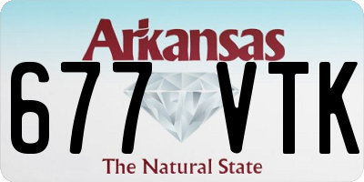 AR license plate 677VTK