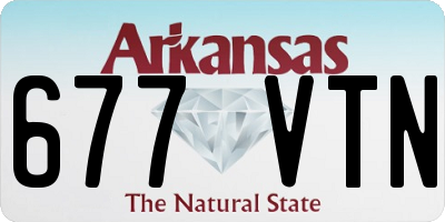 AR license plate 677VTN