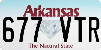 AR license plate 677VTR