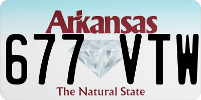AR license plate 677VTW