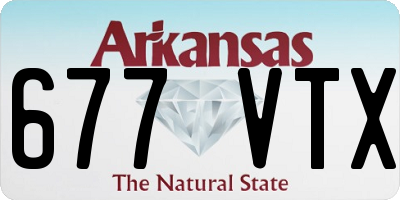 AR license plate 677VTX