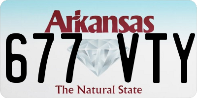 AR license plate 677VTY