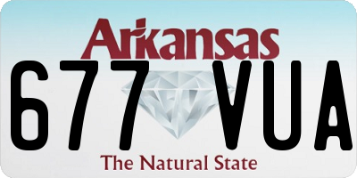 AR license plate 677VUA