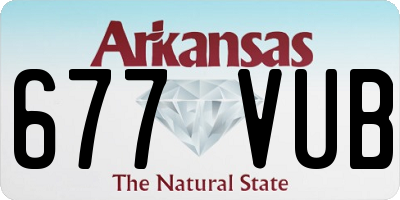 AR license plate 677VUB