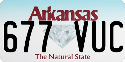 AR license plate 677VUC