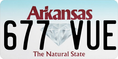 AR license plate 677VUE