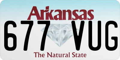 AR license plate 677VUG