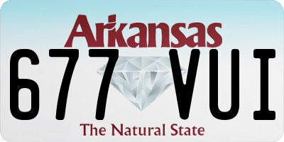 AR license plate 677VUI