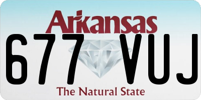 AR license plate 677VUJ