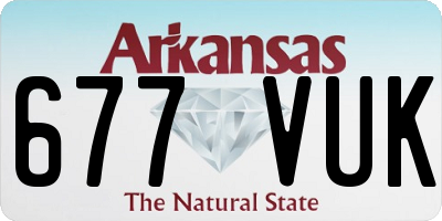 AR license plate 677VUK