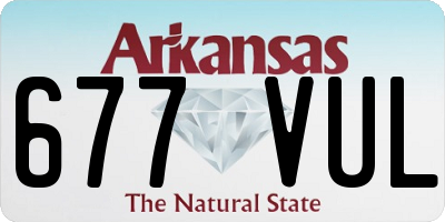 AR license plate 677VUL