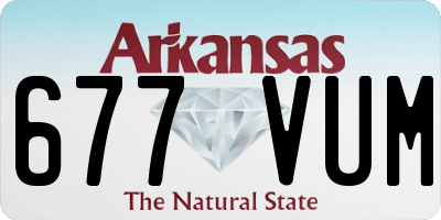 AR license plate 677VUM