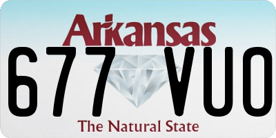 AR license plate 677VUO