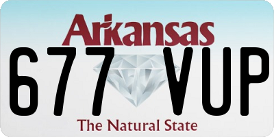 AR license plate 677VUP