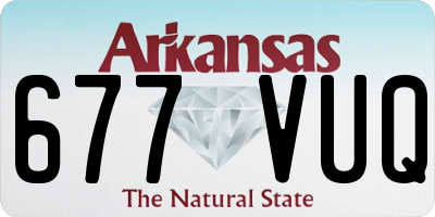 AR license plate 677VUQ