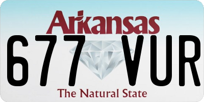 AR license plate 677VUR